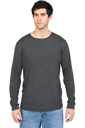 SELECTED Swetry, Mężczyzna, Szary, L, Basic Crewneck Swetry i Bluzy z kapturem