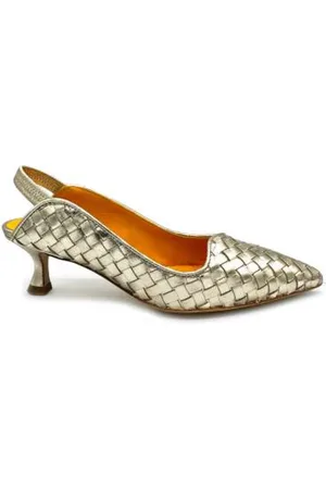 MARA BINI Buty, Kobieta, Szary, 40 EU, Pleciona skórzana sandałki