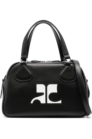 Courrèges Torebki, Kobieta, Czarny, ONE SIZE, Skóra, Bowling Handbag
