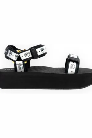 Chiara Ferragni Buty, Kobieta, Czarny, 40 EU, Logomania Sandal Eva One Strap