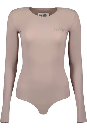 Maison Margiela Koszulki, Kobieta, Różowy, M, Body z długim rękawem
