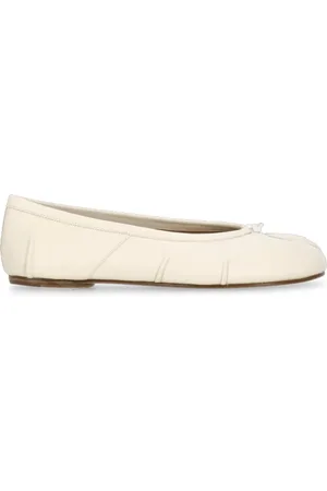 Maison Margiela Buty, Kobieta, Beżowy, 38 1/2 EU, Skóra, Baleriny skórzane Tabi Toe