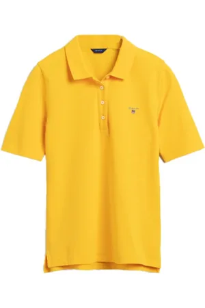 GANT Koszulki, Kobieta, Żółty, S, Column Polo Shirt
