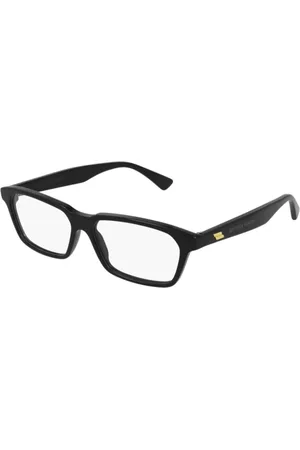 Bottega Veneta Akcesoria, unisex, Czarny, ONE SIZE, Len, Okulary korekcyjne w paski z octanu