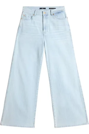 7 for all Mankind Jeansy, Kobieta, Niebieski, W30, Bawełna, Lotta Cropped Wide Leg Jeansy
