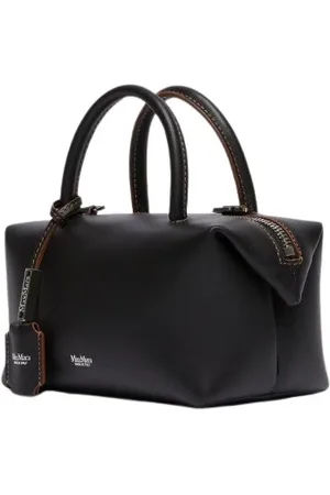 Max Mara Torebki, Kobieta, Czarny, ONE SIZE, Skóra, Luksusowa skórzana torba podróżna