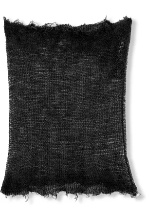 Cortana Akcesoria, Kobieta, Czarny, ONE SIZE, Kaszmir, Czarny otwarty komin z alpaki, jedwabiu i kaszmiru