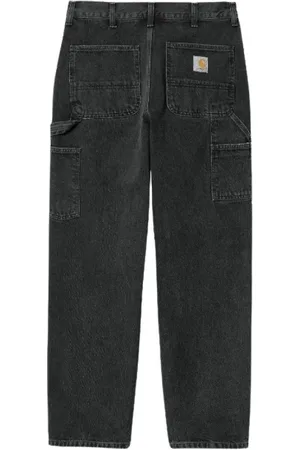 Carhartt Spodnie, Mężczyzna, Czarny, L, Bawełna, Spodnie z prostymi nogawkami