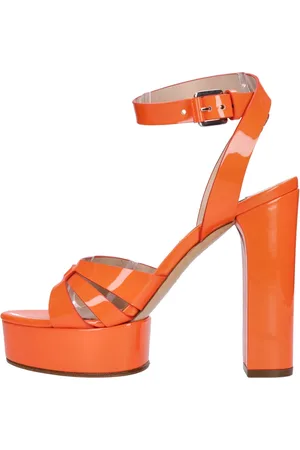 Casadei Buty, Kobieta, Pomarańczowy, 37 EU, Skóra, Sandały ze skóry lakierowanej