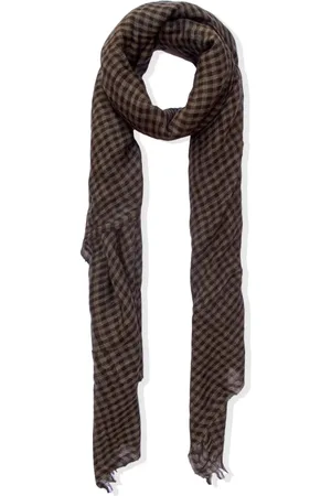 Cortana Akcesoria, Kobieta, brązowy, ONE SIZE, Kaszmir, Szalik w brązowo-czarną kratę Vichy