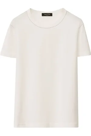 Fabiana Filippi Koszulki, Kobieta, Biały, M, Bawełna, Stylowy T-shirt z dżerseju