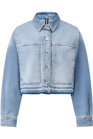 Marc Cain Kurtki, Kobieta, Niebieski, S, Denim, Kurtka w stylu koszuli dżinsowej