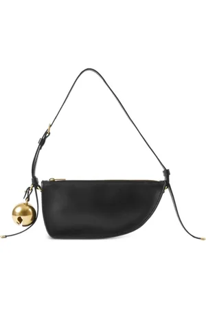 Burberry Torebki, Kobieta, Czarny, ONE SIZE, Skóra, Mini Shield Leather Shoulder Bag