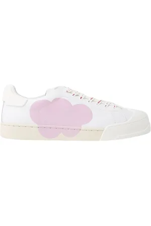 Marni Buty, Mężczyzna, Biały, 42 EU, Skóra, Niedopasowane skórzane sneakersy
