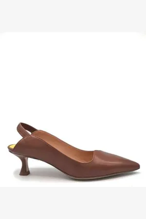 MARA BINI Buty, Kobieta, brązowy, 40 EU, Miękkie skórzane buty na wysokim obcasie