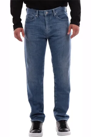 Emporio Armani Jeansy, Mężczyzna, Niebieski, W34, Bawełna, Jeansyy Slim-fit