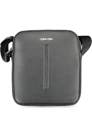 Calvin Klein Torebki, Mężczyzna, Czarny, ONE SIZE, Poliester, Męska torba na ramię z zamkiem
