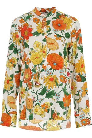 Stella McCartney Bluzki, Kobieta, Wielobarwność, S, Bluzka z wiskozy z nadrukiem Lady Garden