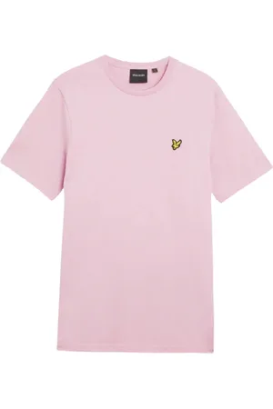 Lyle & Scott Koszulki, Mężczyzna, Różowy, L, Gładka Różowa Koszulka
