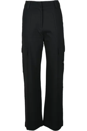 Calvin Klein Spodnie, Kobieta, Czarny, S, Spodnie w stylu cargo z wysokim stanem