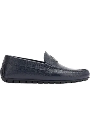 Roberto Cavalli Buty, Mężczyzna, Niebieski, 40 EU, Niebieskie Mokasynyy z Monogramem