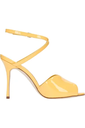 Manolo Blahnik Buty, Kobieta, Żółty, 38 1/2 EU, Skóra, Sandały Hourani