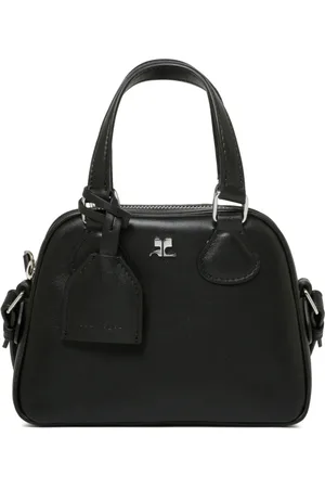 Courrèges Torebki, Kobieta, Czarny, ONE SIZE, Skóra, Mini Bowling Bag