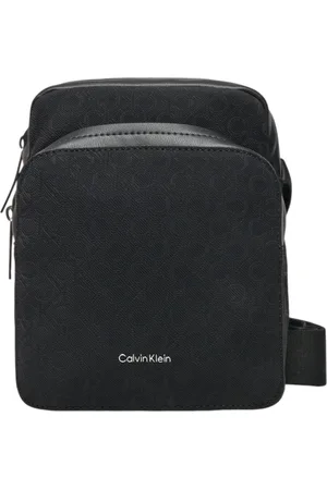 Calvin Klein Torebki, Mężczyzna, Czarny, ONE SIZE, Poliester, Torba na Ramię z Logo