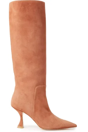 Stuart Weitzman Buty, Kobieta, brązowy, 40 1/2 EU, Skóra, Xcurve 85 Slouch Botki