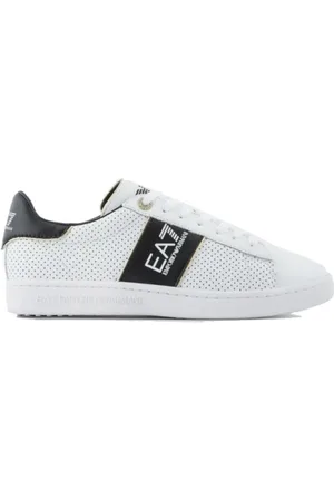 EA7 Buty, Mężczyzna, Biały, 41 1/2 EU, Skóra, Skórzane Sneakersy