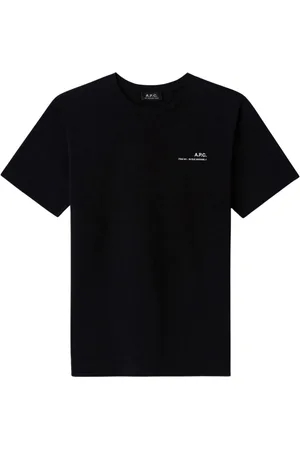 A.P.C. Koszulki, Mężczyzna, Czarny, M, Bawełna, Miękki Bawełniany T-shirt z Okrągłym Dekoltem