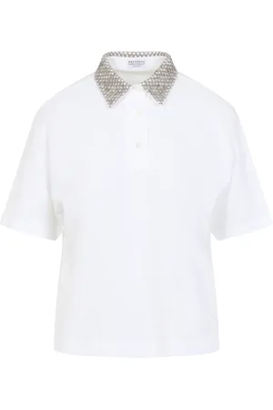 Brunello Cucinelli Koszulki, Kobieta, Biały, M, Bawełna, Biały T-shirt