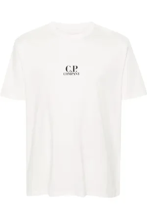 C.P. Company Koszulki, Kobieta, Biały, 2XS, Bawełna, Bawełniany T-shirt