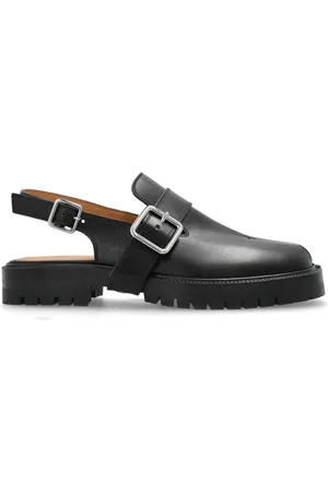 Maison Margiela Buty, Mężczyzna, Czarny, 43 EU, Skóra, Skórzane Mokasynyy