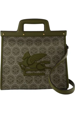 Etro Torebki, Kobieta, Wielobarwność, ONE SIZE, Bawełna, Torba shopper z bawełny z odpinanym paskiem
