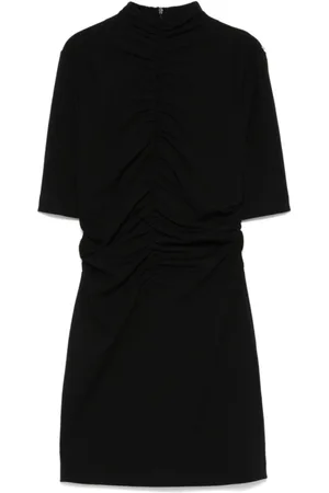 Sportmax Sukienki, Kobieta, Czarny, M, Poliester, Donata Sukienka Dzienna Krótka