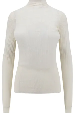 Bottega Veneta Swetry, Kobieta, Biały, M, Bawełna, Golf