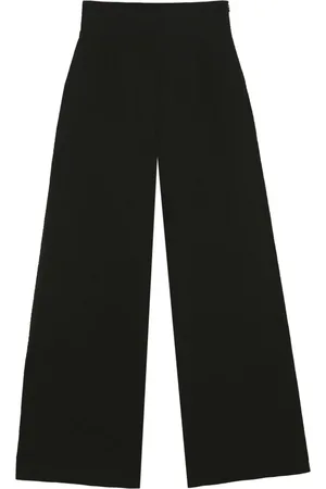 Cortana Spodnie, Kobieta, Czarny, 2XL, Bawełna, Spodnie z prostymi nogawkami z metaliczną nicią