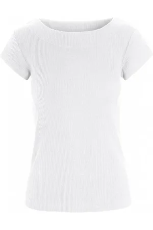 Bitte Kai Rand Koszulki, Kobieta, Biały, 2XL, Bawełna, Prążkowany T-shirt