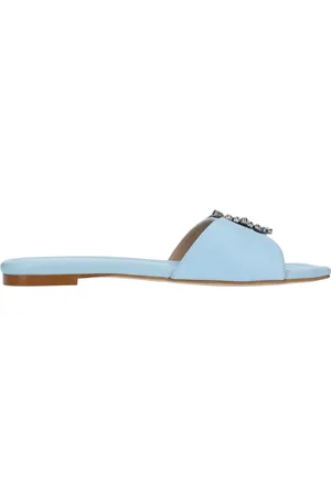 Stuart Weitzman Buty, Kobieta, Niebieski, 36 EU, Skóra, Klapki Shine Buckle