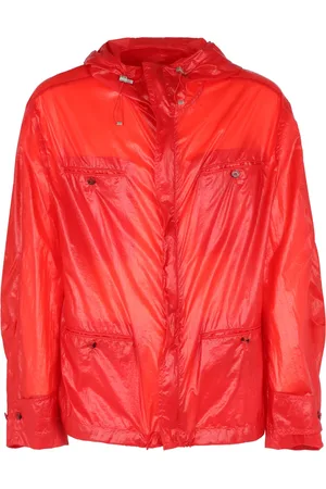 Salvatore Ferragamo Kurtki, Mężczyzna, Czerwony, M, Regulowana Kurtka Techno Fabric