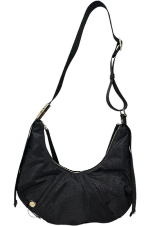 Borbonese Torebki, Kobieta, Czarny, ONE SIZE, Skóra, Torba Crossbody Hobo