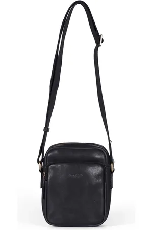 Howard London Torebki, Mężczyzna, Czarny, ONE SIZE, Skóra, Czarna skórzana torba crossbody