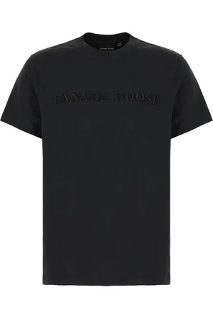 Canada Goose Koszulki, Mężczyzna, Czarny, S, Bawełna, Casualowy T-shirt bawełniany