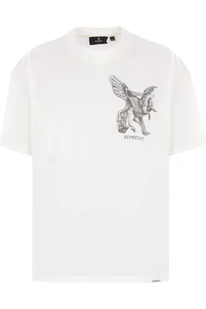 Represent Koszulki, Mężczyzna, Biały, S, Biała T-shirt z okrągłym dekoltem