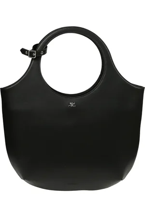 Courrèges Torebki, Kobieta, Czarny, ONE SIZE, Skóra, Midi Skórzana Torba
