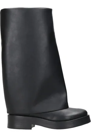 Casadei Buty, Kobieta, Czarny, 36 EU, Skóra, Czarne skórzane kozaki za kolano