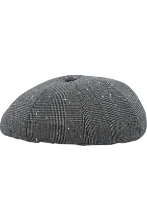 Dior Akcesoria, Mężczyzna, Szary, M, Wełna, Beret z Detalem Guzika