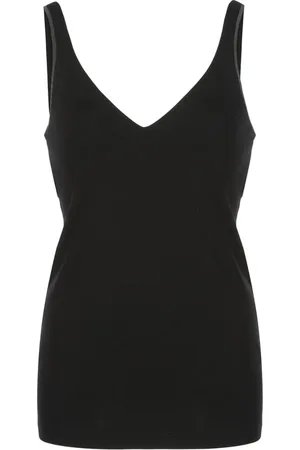 Brunello Cucinelli Koszulki, Kobieta, Czarny, L, Bawełna, Czarny Top Bez Rękawów