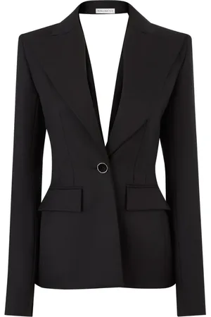 Nina Ricci Kurtki, Kobieta, Czarny, S, Żakiet z Odkrytymi, Drapowanymi Plecami